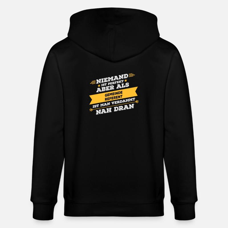 Gemeindereferent Beruf Geschenk - Stanley/Stella Unisex Bio-Kapuzenjacke CULTIVATOR  - Schwarz