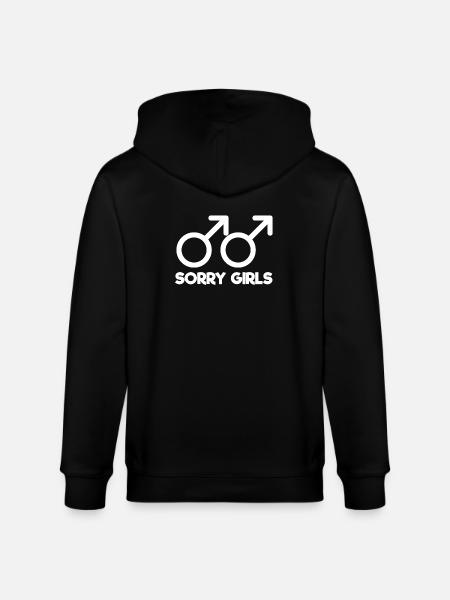 Gay Sorry Girls - gay - gay - Stanley/Stella CULTIVATOR unisex vetoketjullinen luomuhuppari - musta