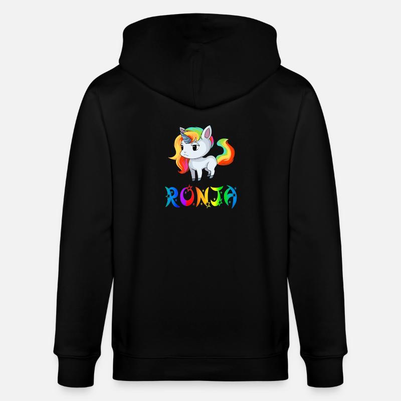 Ronja Einhorn - Stanley/Stella Unisex Bio-Kapuzenjacke CULTIVATOR  - Schwarz