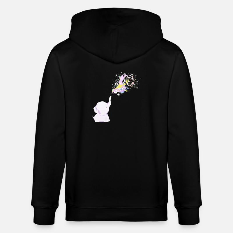 Bébé eléphant - Veste à capuche bio CULTIVATOR Stanley/Stella Unisexe - noir