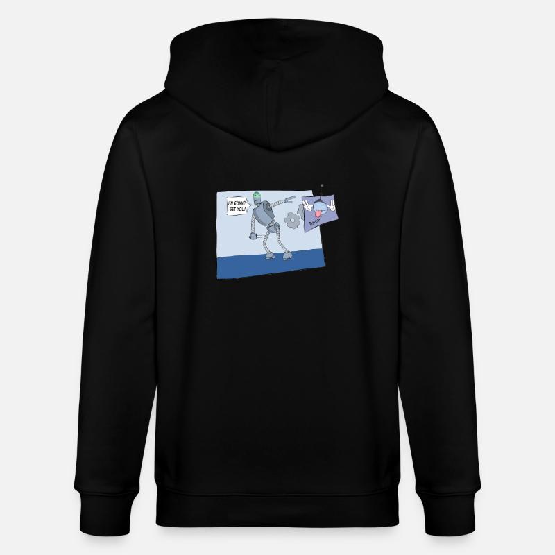 Dumme Roboter - Stanley/Stella Unisex Bio-Kapuzenjacke CULTIVATOR  - Schwarz