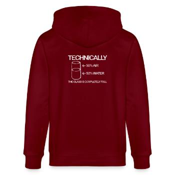 Techniquement, le verre est tout à fait appel science complète - Veste à capuche bio CULTIVATOR Stanley/Stella Unisexe - bordeaux - Dos - Anna (173cm)