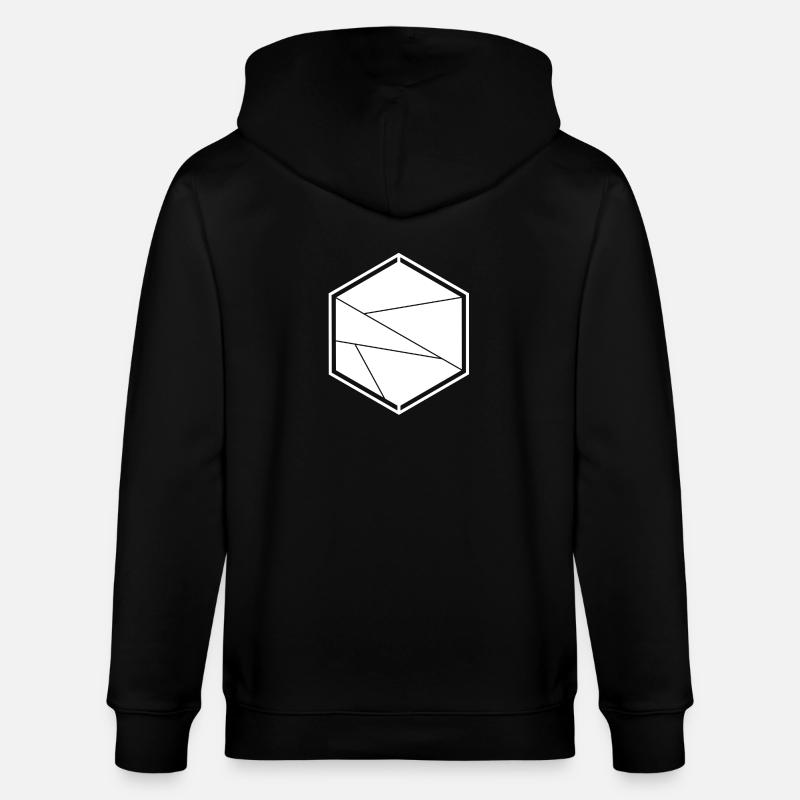 hexagone abstrait - Veste à capuche bio CULTIVATOR Stanley/Stella Unisexe - noir
