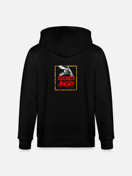 Dinosaurier - Nicht wütend sein - Stanley/Stella Unisex Bio-Kapuzenjacke CULTIVATOR  - Schwarz