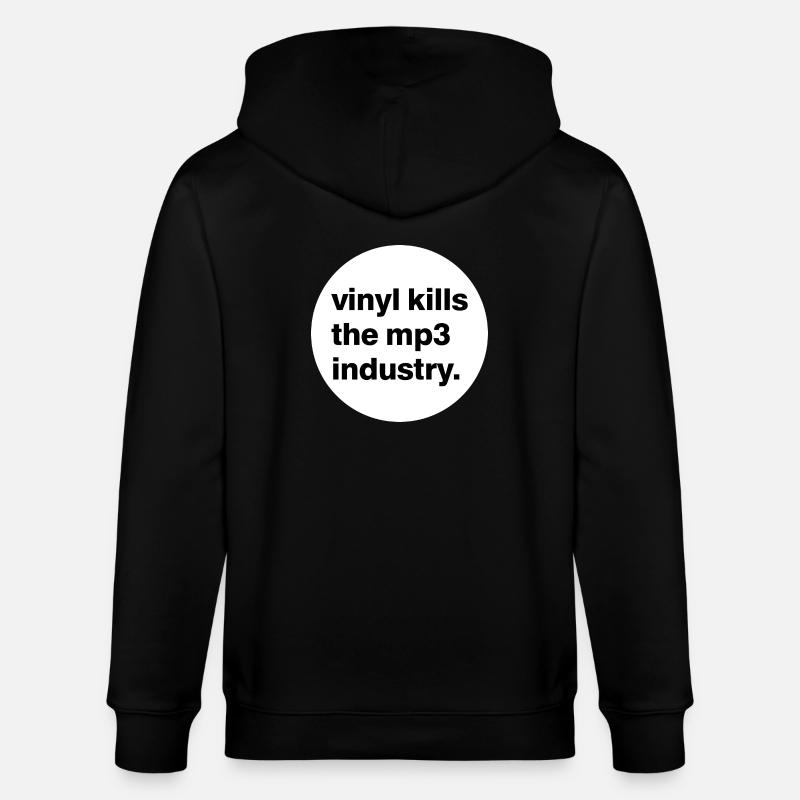 Vinyle tue l'industrie mp3. - Veste à capuche bio CULTIVATOR Stanley/Stella Unisexe - noir