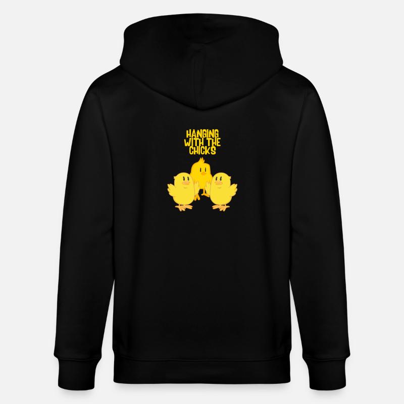 Mit den Chicks abhängen - Stanley/Stella Unisex Bio-Kapuzenjacke CULTIVATOR - Schwarz