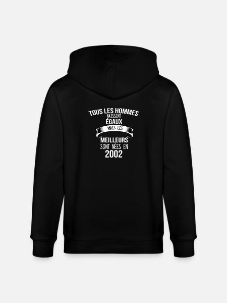 2002 cadeau humour - Veste à capuche bio CULTIVATOR Stanley/Stella Unisexe - noir