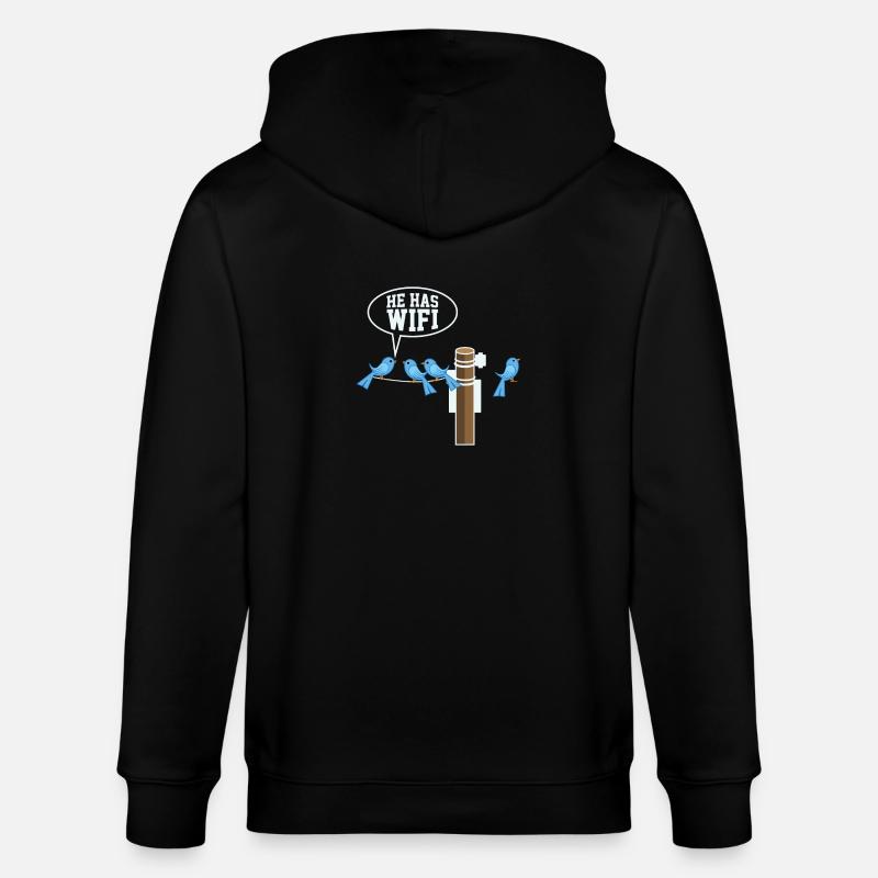 GEEK / NERD: Il W- Lan - Veste à capuche bio CULTIVATOR Stanley/Stella Unisexe - noir