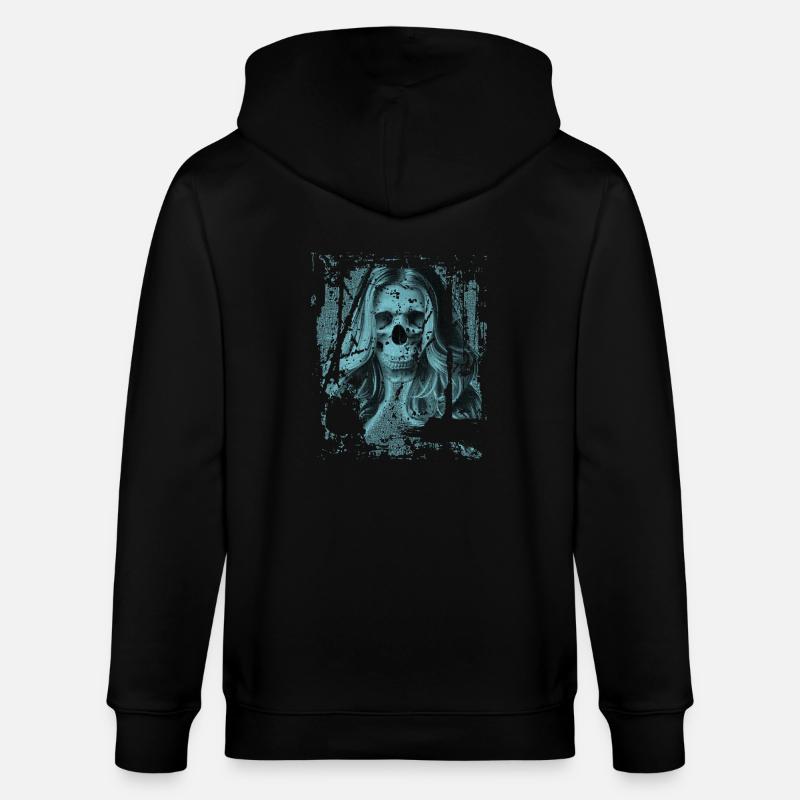 Fille de crâne Tuerkis - Veste à capuche bio CULTIVATOR Stanley/Stella Unisexe - noir