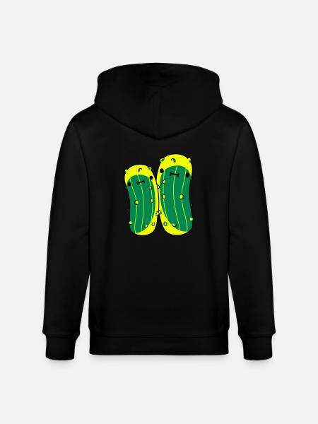 2 small cucumbers with sweet - Stanley/Stella CULTIVATOR Unisex Organic Hooded Jacket - black