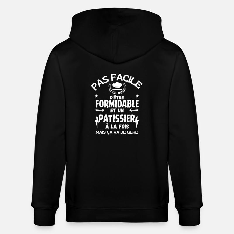 PATISSIER FORMIDABLE - Veste à capuche bio CULTIVATOR Stanley/Stella Unisexe - noir