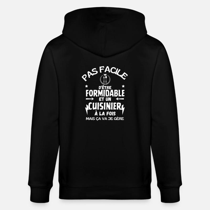 CUISINIER FORMIDABLE - Veste à capuche bio CULTIVATOR Stanley/Stella Unisexe - noir