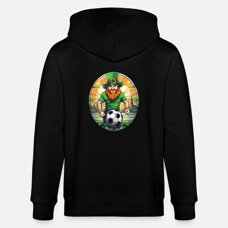 Football Trèfle de la Saint-Patrick - Veste à capuche bio CULTIVATOR Stanley/Stella Unisexe - noir