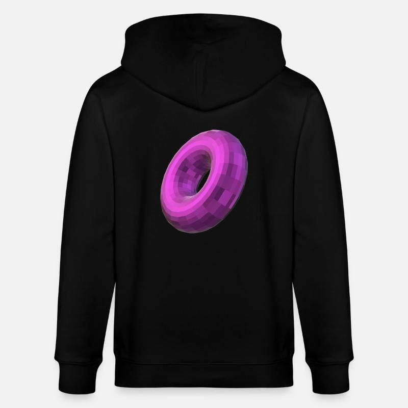Metallischer Torus - Stanley/Stella Unisex Bio-Kapuzenjacke CULTIVATOR  - Schwarz