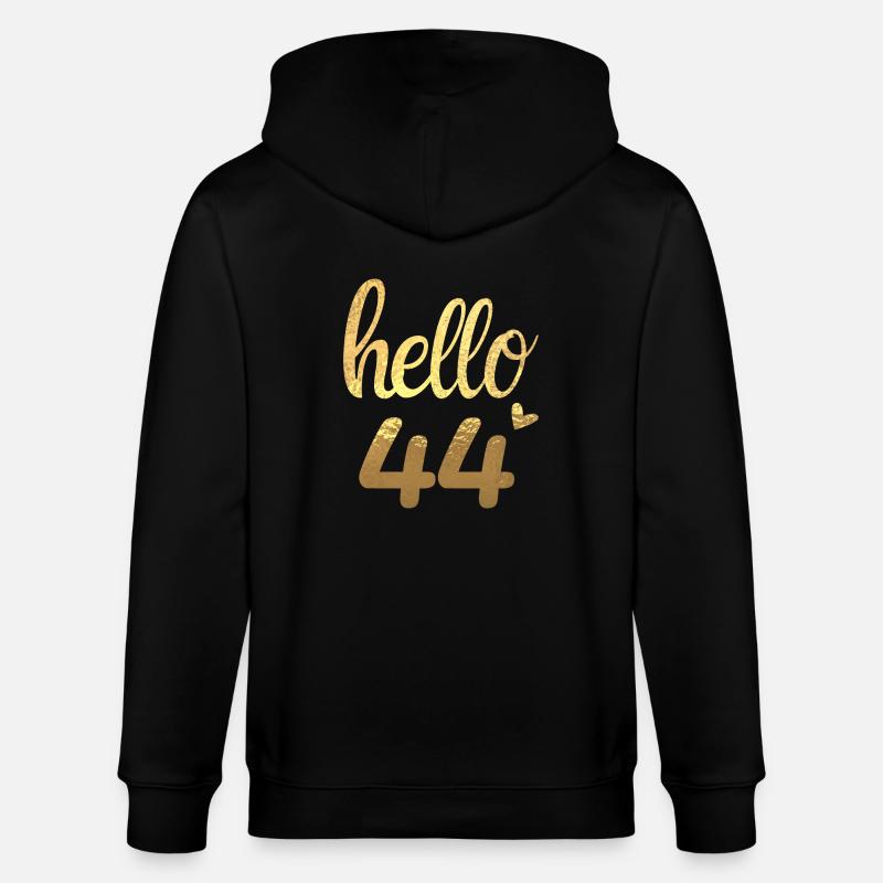 Hello 44 doré - Veste à capuche bio CULTIVATOR Stanley/Stella Unisexe - noir