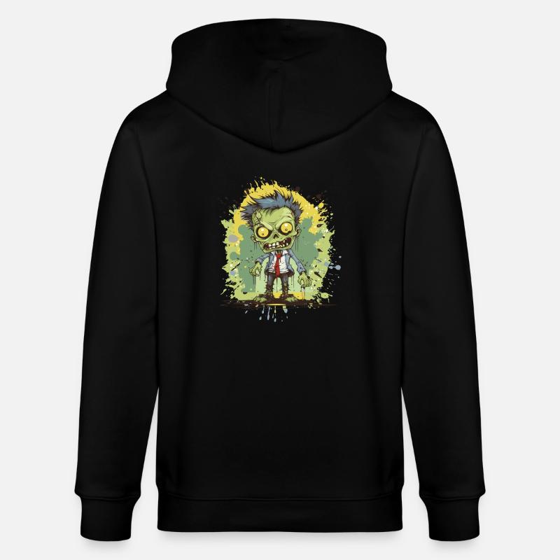 Zombie Comic - Stanley/Stella Unisex Bio-Kapuzenjacke CULTIVATOR  - Schwarz