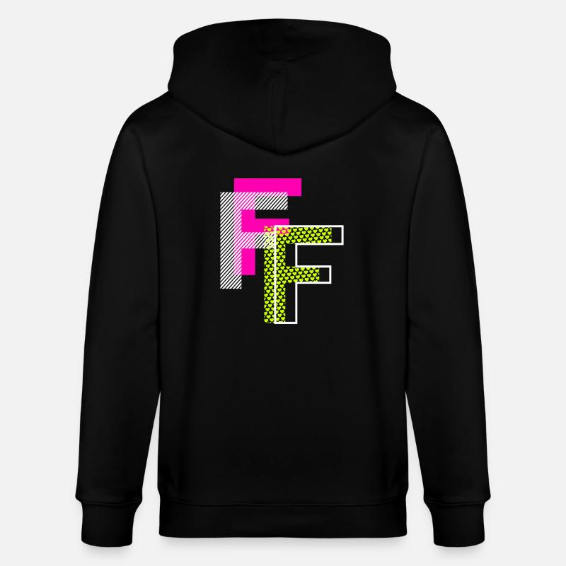 F Buchstabe - Stanley/Stella Unisex Bio-Kapuzenjacke CULTIVATOR  - Schwarz