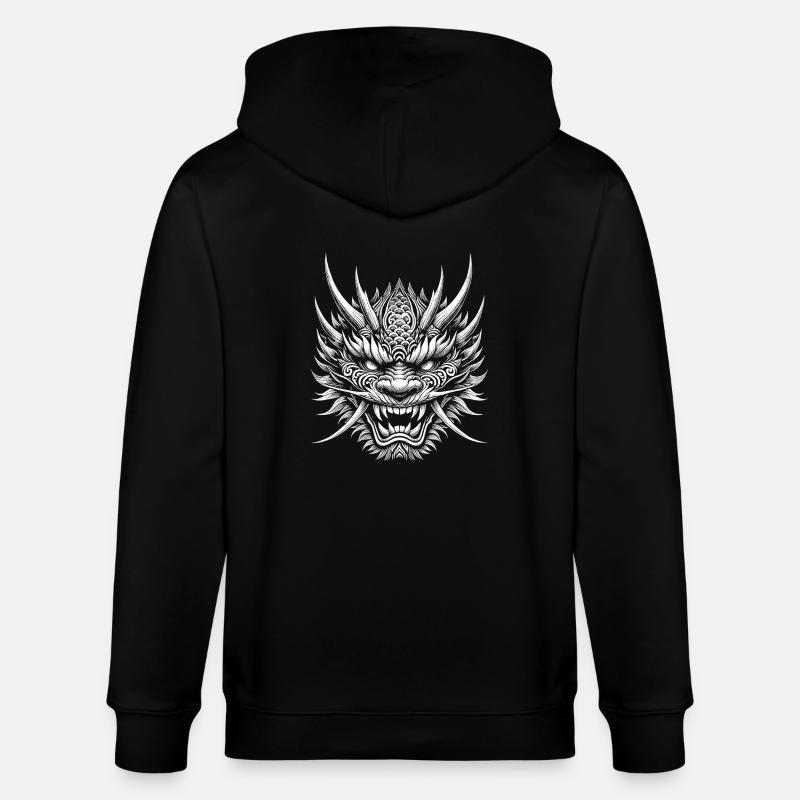 Masque de dragon - Veste à capuche bio CULTIVATOR Stanley/Stella Unisexe - noir