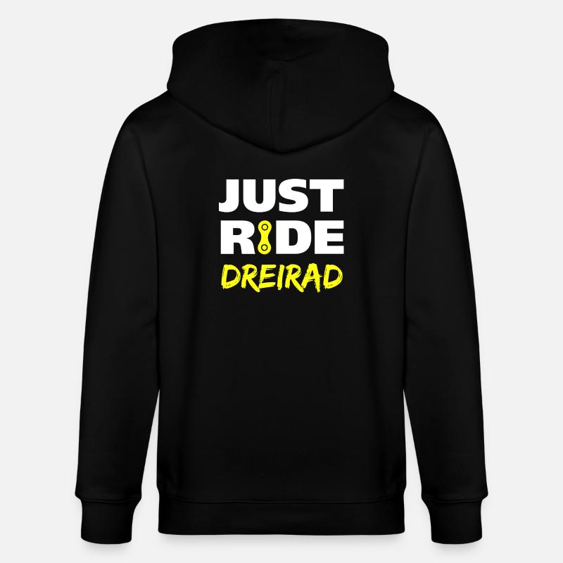 Just ride Dreirad Geschenk - Stanley/Stella Unisex Bio-Kapuzenjacke CULTIVATOR  - Schwarz