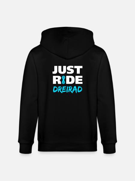 Just ride Dreirad Geschenk - Stanley/Stella Unisex Bio-Kapuzenjacke CULTIVATOR  - Schwarz