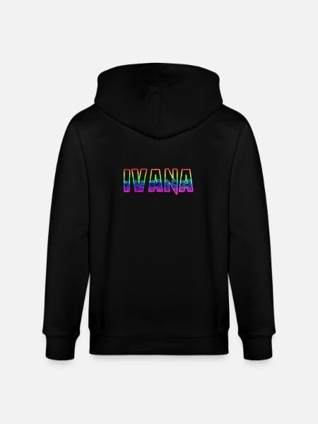 Ivana RS Rainbow - Stanley/Stella CULTIVATOR Unisex Organic Hooded Jacket - black