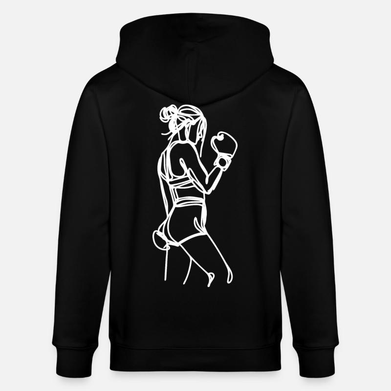Graphique Boxer - Veste à capuche bio CULTIVATOR Stanley/Stella Unisexe - noir