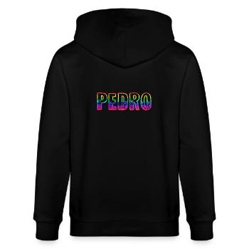 Pedro R's Rainbow - Stanley/Stella CULTIVATOR  Unisex Organic Hooded Jacket - black - Back - Anna (173cm)