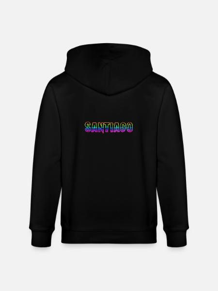 Santiago RS Rainbow - Stanley/Stella CULTIVATOR Unisex Organic Hooded Jacket - black