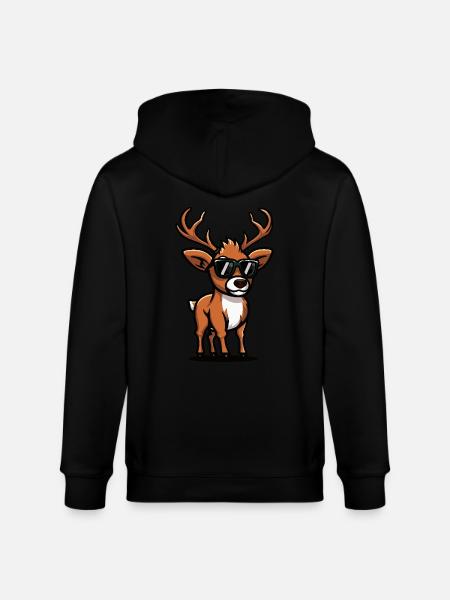 Hirsch Cool Comic - Stanley/Stella Unisex Bio-Kapuzenjacke CULTIVATOR - Schwarz