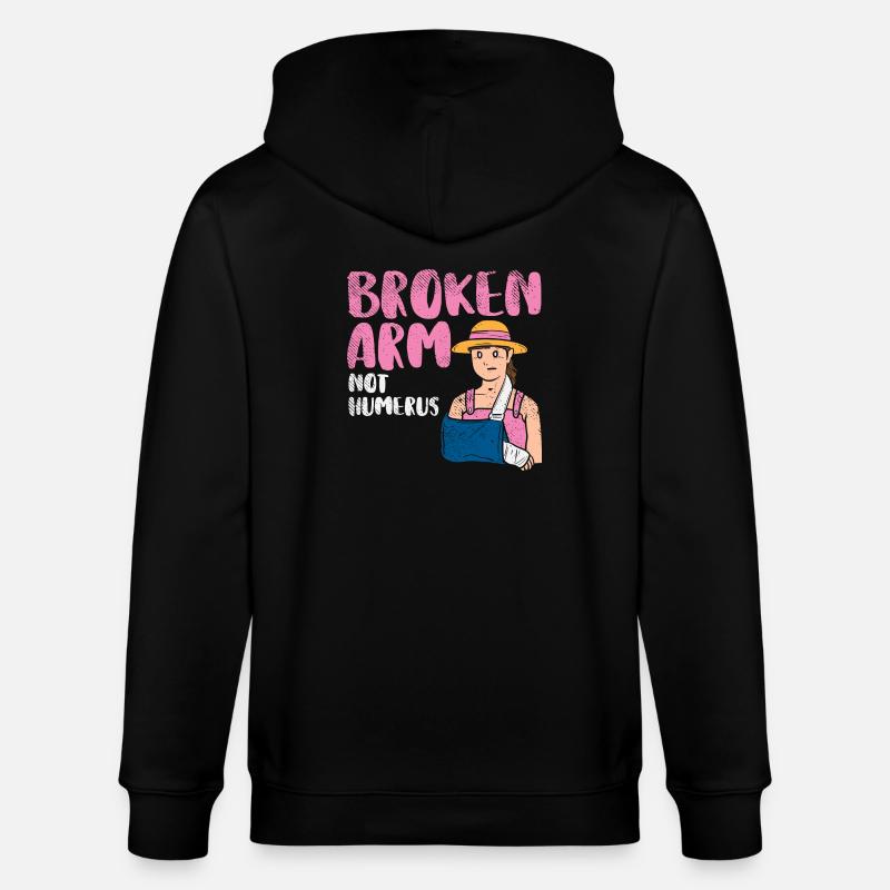 Broken Arm Not Humerus - Stanley/Stella Unisex Bio-Kapuzenjacke CULTIVATOR  - Schwarz