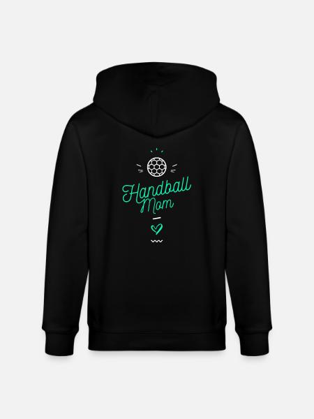 Handball mom - Stanley/Stella CULTIVATOR  Unisex Organic Hooded Jacket - black