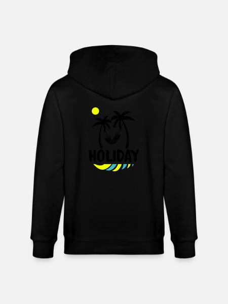 Palms Relax Holiday - Stanley/Stella CULTIVATOR  Unisex Organic Hooded Jacket - black