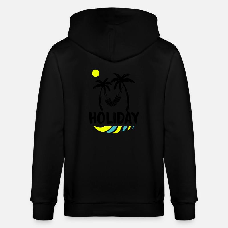 Palmiers Relax Vacances - Veste à capuche bio CULTIVATOR Stanley/Stella Unisexe - noir