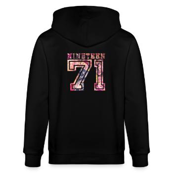 NINETEEN 1971 B - Stanley/Stella Unisex Bio-Kapuzenjacke CULTIVATOR  - Schwarz - Hinten - Anna (173cm)