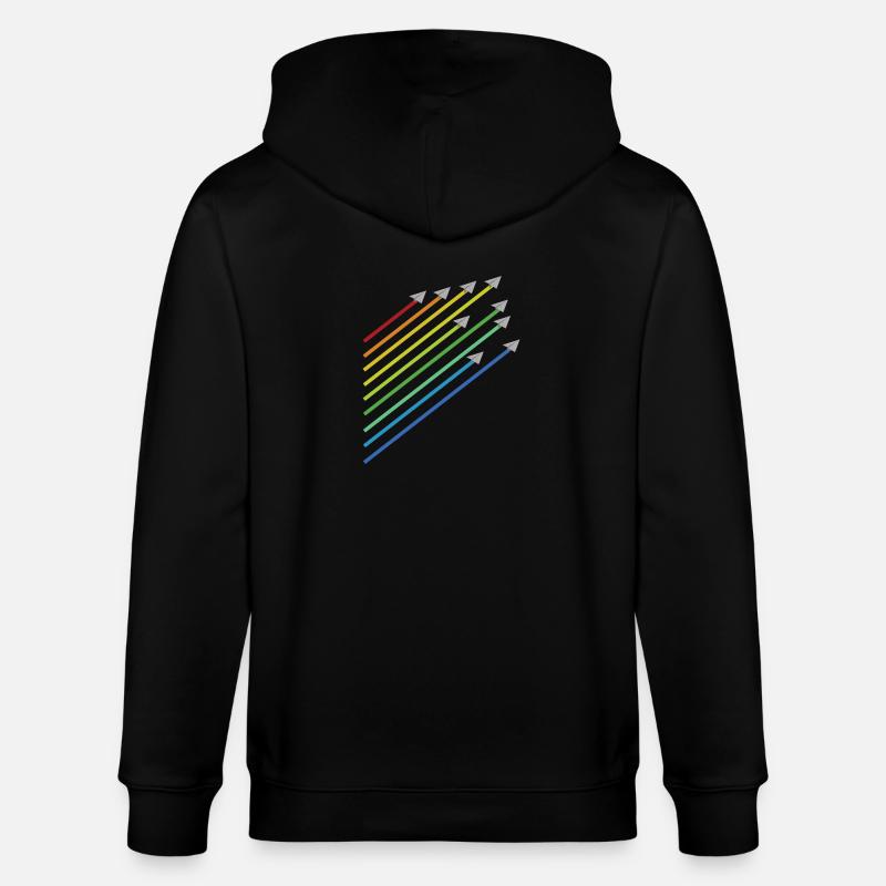 rainbow paper plane flight - Veste à capuche bio CULTIVATOR Stanley/Stella Unisexe - noir