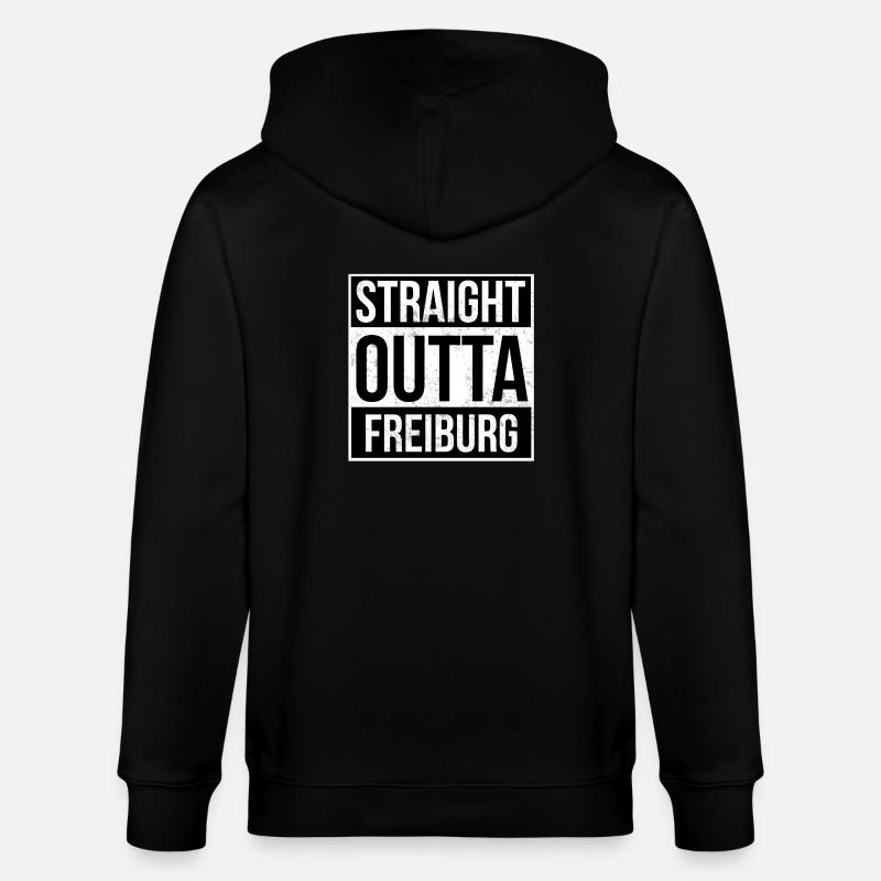 Straight Outta Freiburg - Veste à capuche bio CULTIVATOR Stanley/Stella Unisexe - noir