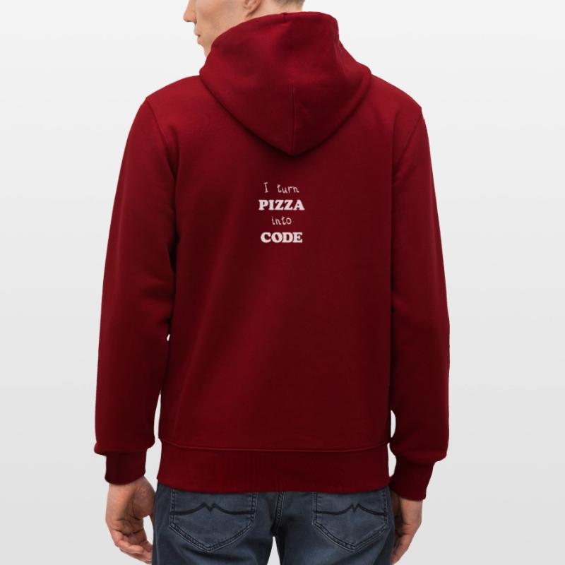 I turn Pizza Into Code Scripting Design Programmer Stanley/Stella CULTIVATOR  Unisex Organic Hooded Jacket