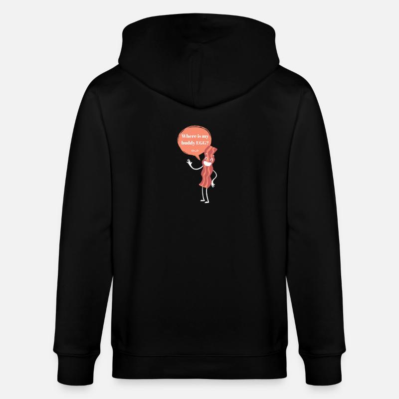 Bacon / EGG / Design / Baconstripes - Stanley/Stella Unisex Bio-Kapuzenjacke CULTIVATOR  - Schwarz