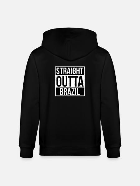 Straight Outta Brazil - Stanley/Stella CULTIVATOR Unisex Organic Hooded Jacket - black