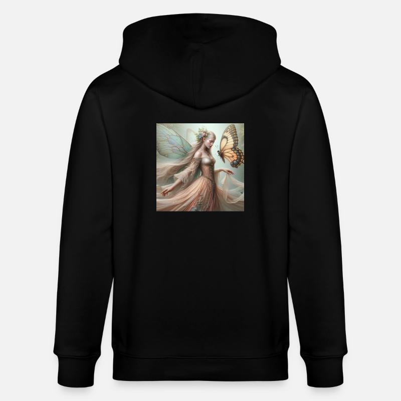 Fée Papillon. - Veste à capuche bio CULTIVATOR Stanley/Stella Unisexe - noir