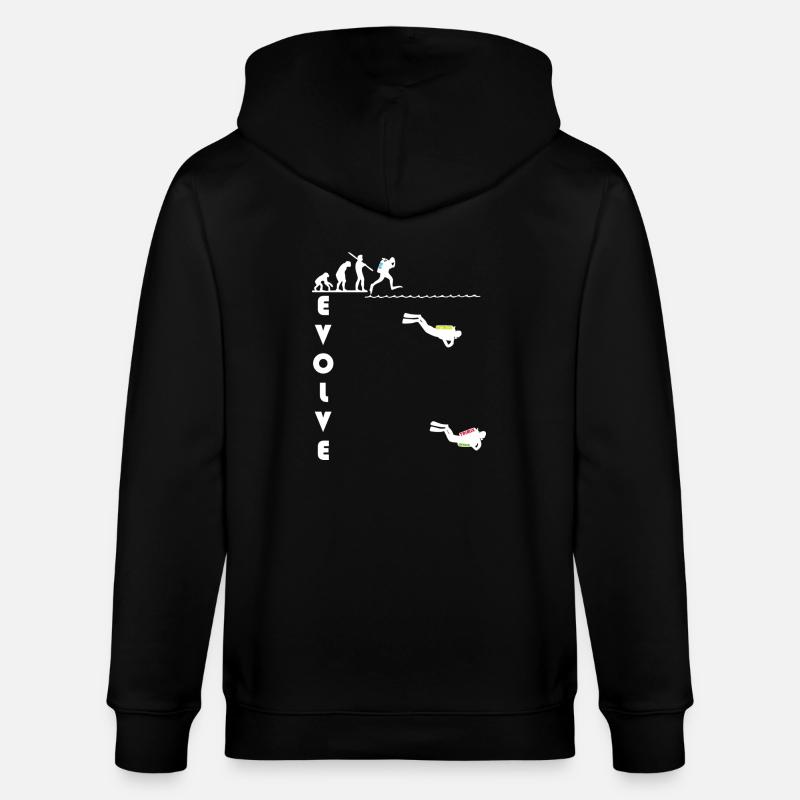 evolve_white - Stanley/Stella Unisex Bio-Kapuzenjacke CULTIVATOR  - Schwarz
