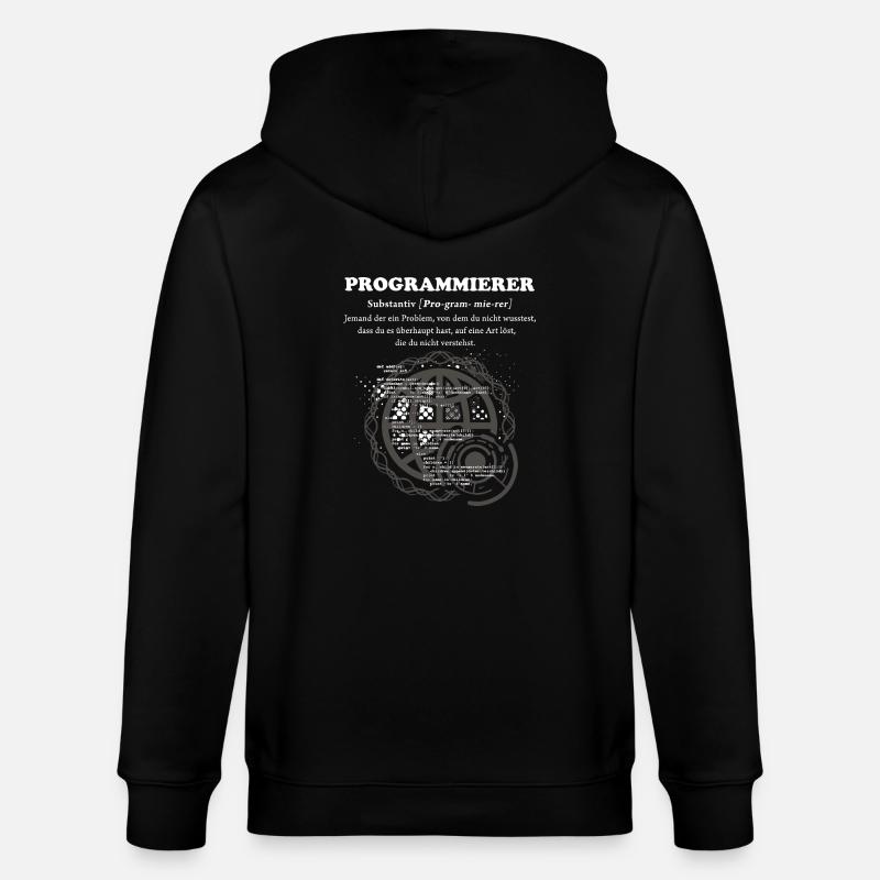 Programmierer Duden - Stanley/Stella Unisex Bio-Kapuzenjacke CULTIVATOR  - Schwarz