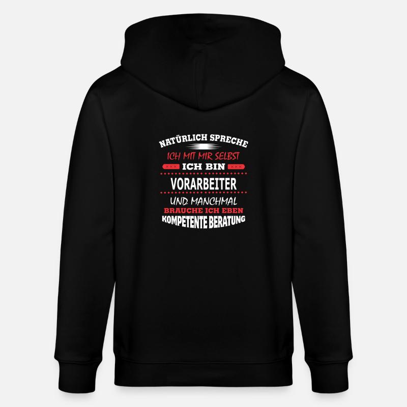 VORARBEITER - Stanley/Stella Unisex Bio-Kapuzenjacke CULTIVATOR  - Schwarz