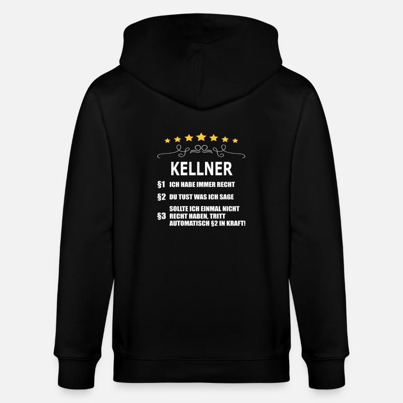 KELLNER - Stanley/Stella Unisex Bio-Kapuzenjacke CULTIVATOR  - Schwarz