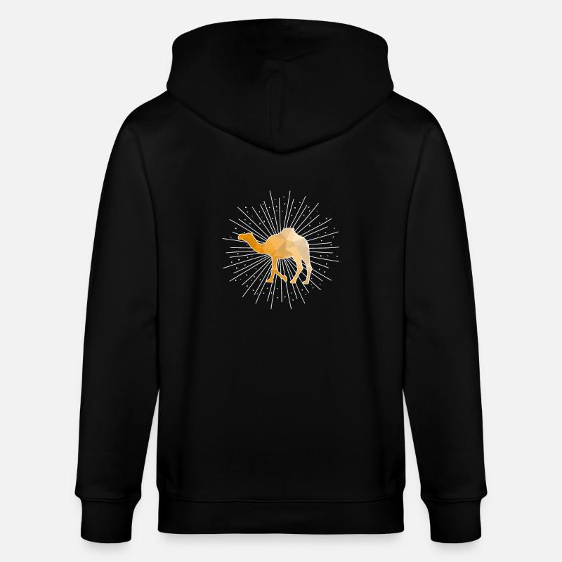 Kamel Dromedar - Stanley/Stella Unisex Bio-Kapuzenjacke CULTIVATOR  - Schwarz