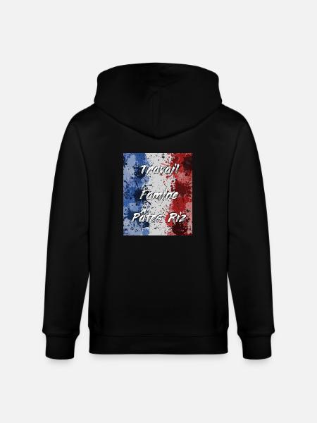 Travail Famine Pâtes Riz - Veste à capuche bio CULTIVATOR Stanley/Stella Unisexe - noir