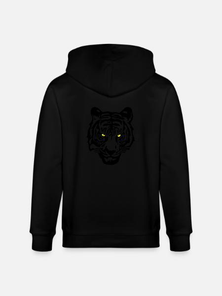 tiger_3c - Stanley/Stella Unisex Bio-Kapuzenjacke CULTIVATOR  - Schwarz