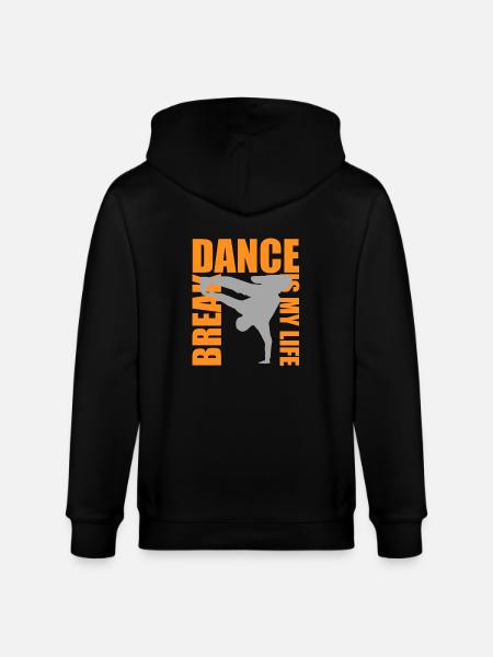 break dance is my life - Stanley/Stella CULTIVATOR Unisex Organic Hooded Jacket - black