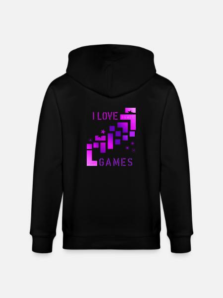 I love games - Stanley/Stella Unisex Bio-Kapuzenjacke CULTIVATOR - Schwarz