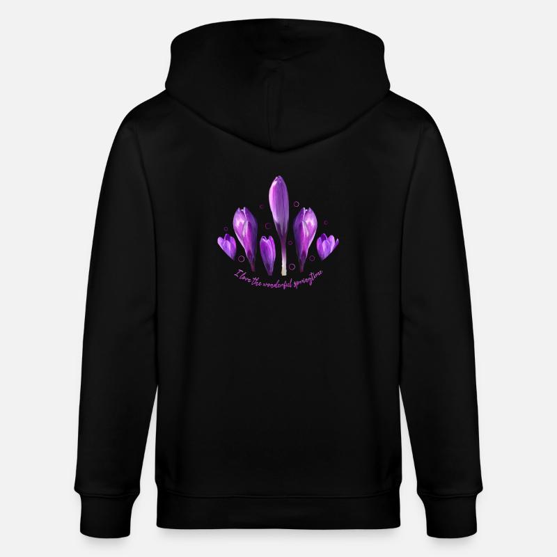 Crocuses Crocus - Veste à capuche bio CULTIVATOR Stanley/Stella Unisexe - noir